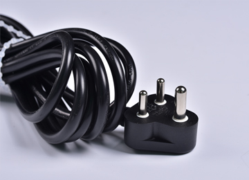 AC電源線印度規3插直頭接地帶品字尾